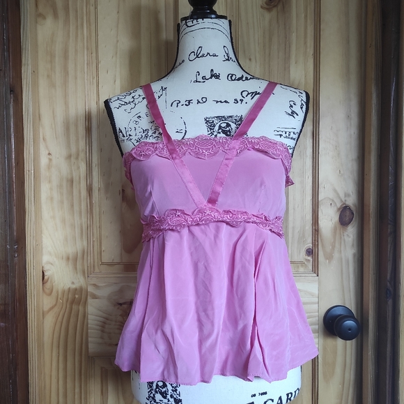 Nanette Lepore Tops - Pink Silky and Lace Top